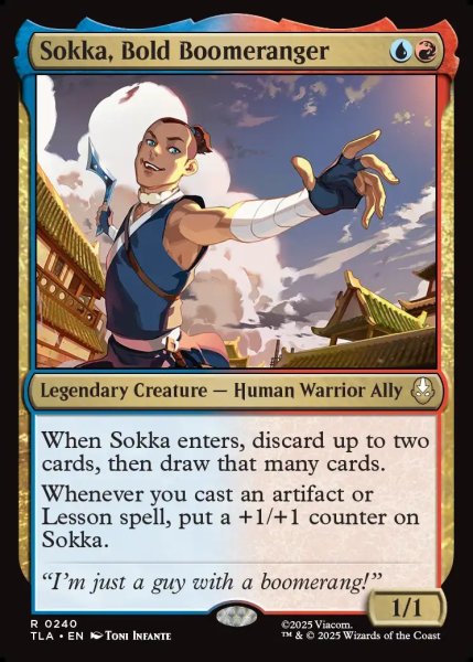 画像1: 【ENG】勇敢なブーメラン使い、サカ/Sokka, Bold Boomeranger[MTG_TLA_0240_R] (1)