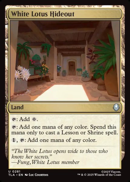 画像1: 【ENG】白蓮会の隠れ家/White Lotus Hideout[MTG_TLA_0281_U] (1)