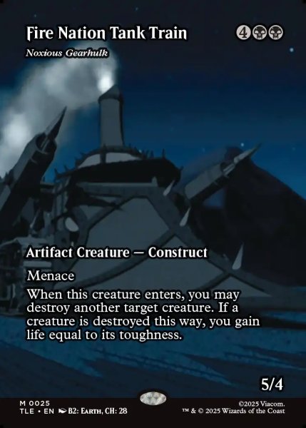 画像1: 【ENG】火の国の装甲列車(害悪の機械巨人)/Fire Nation Tank Train(Noxious Gearhulk)[MTG_TLE_0025_M] (1)