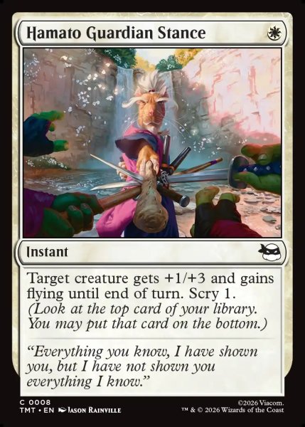 画像1: 【ENG】ハマト流防御の構え/Hamato Guardian Stance[MTG_TMT_0008_C] (1)