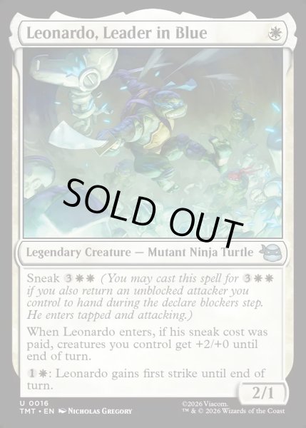 画像1: 【ENG】青を纏うリーダー、レオナルド/Leonardo, Leader in Blue[MTG_TMT_0016_U] (1)