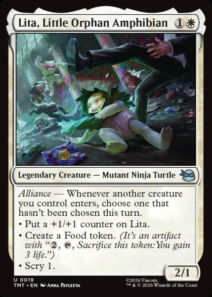 画像1: 【ENG】小さな孤児の両生種、リタ/Lita, Little Orphan Amphibian[MTG_TMT_0019_U] (1)
