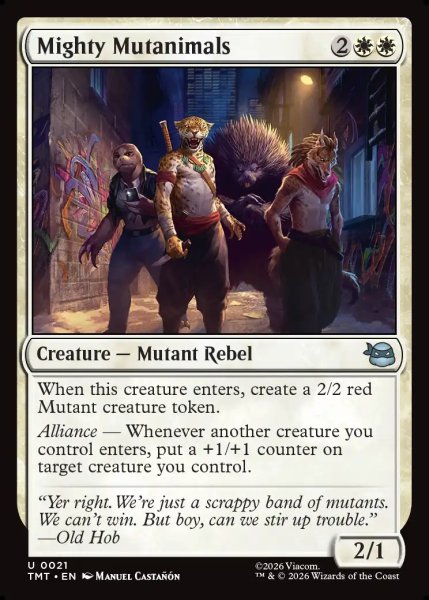 画像1: 【ENG】マイティ・ミュータニマルズ/Mighty Mutanimals[MTG_TMT_0021_U] (1)