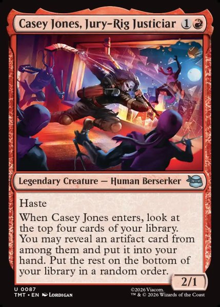画像1: 【ENG】即席ヒーロー、ケイシー・ジョーンズ/Casey Jones, Jury-Rig Justiciar[MTG_TMT_0087_U] (1)