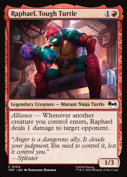 画像1: 【ENG】タフなタートル、ラファエロ/Raphael, Tough Turtle[MTG_TMT_0104_C] (1)