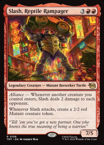 画像1: 【ENG】破天荒爬虫類、スラッシュ/Slash, Reptile Rampager[MTG_TMT_0108_R] (1)