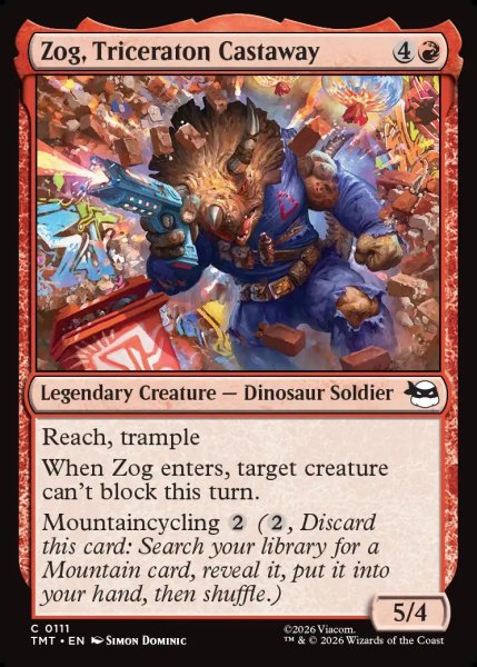 画像1: 【ENG】銀河を彷徨うトリケラトン、ゾグ/Zog, Triceraton Castaway[MTG_TMT_0111_C] (1)