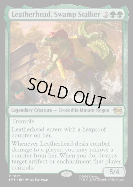 画像1: 【ENG】沼地のハンター、レザーヘッド/Leatherhead, Swamp Stalker[MTG_TMT_0117_R] (1)