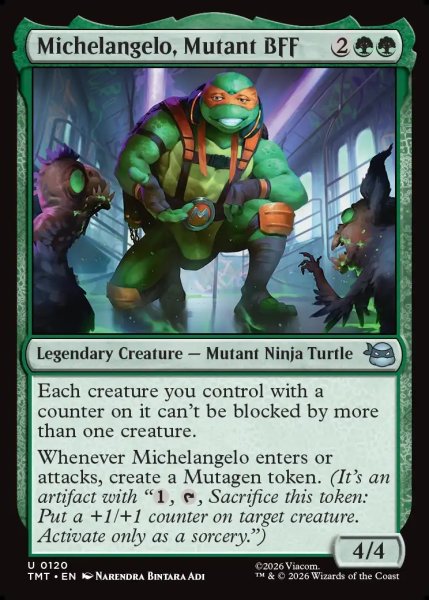 画像1: 【ENG】ミュータントの親友、ミケランジェロ/Michelangelo, Mutant BFF[MTG_TMT_0120_U] (1)