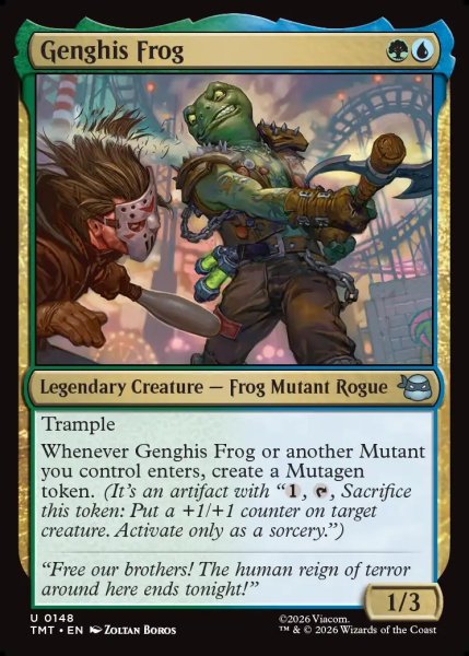画像1: 【ENG】ジンギス・フロッグ/Genghis Frog[MTG_TMT_0148_U] (1)