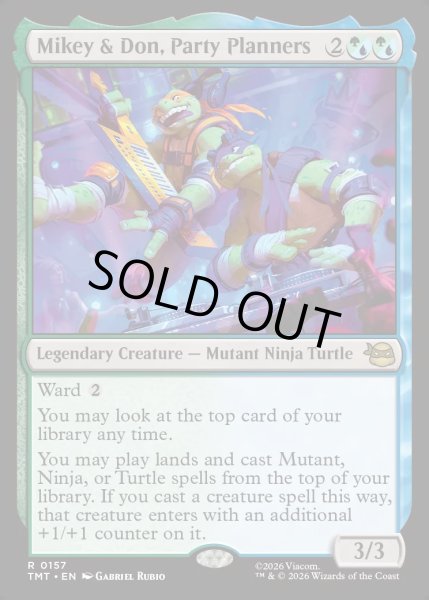 画像1: 【ENG】パーティーはおまかせ、マイキーとドニー/Mikey & Don, Party Planners[MTG_TMT_0157_R] (1)