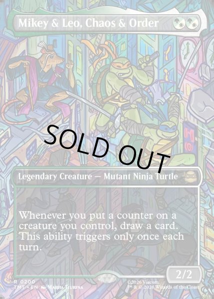 画像1: 【ENG】混沌と秩序、マイキーとレオ/Mikey & Leo, Chaos & Order[MTG_TMT_0200_R] (1)