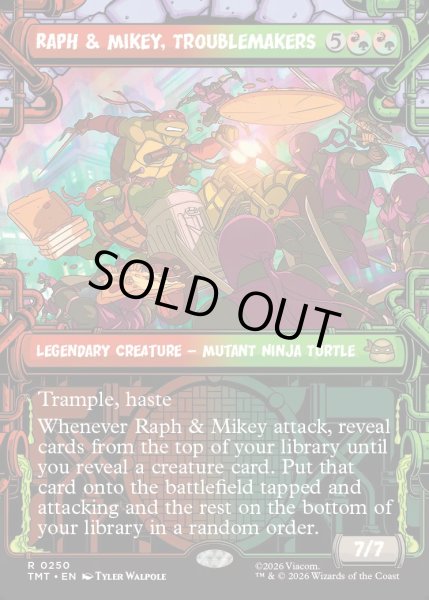 画像1: 【ENG】トラブルメーカー、ラフとマイキー/Raph & Mikey, Troublemakers[MTG_TMT_0250_R] (1)