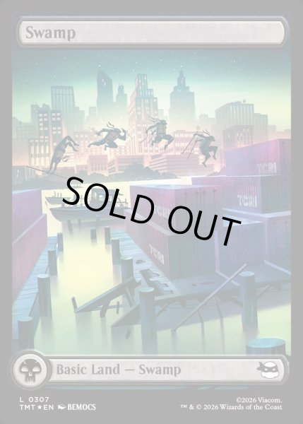 画像1: 【ENG】★Full Art Surge Foil★沼/Swamp[MTG_TMT_0307_C] (1)