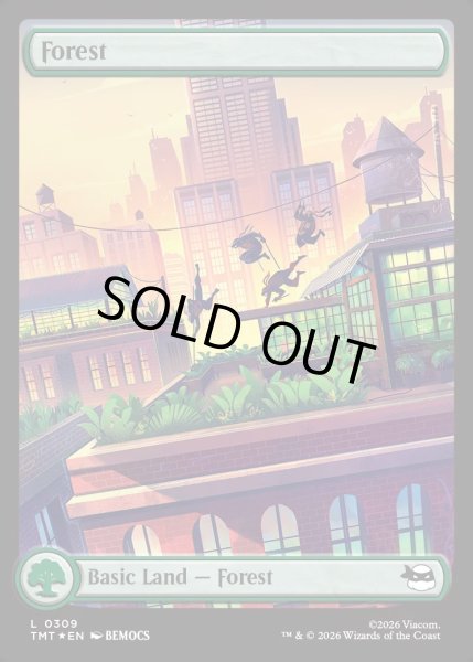 画像1: 【ENG】★Full Art Surge Foil★森/Forest[MTG_TMT_0309_C] (1)