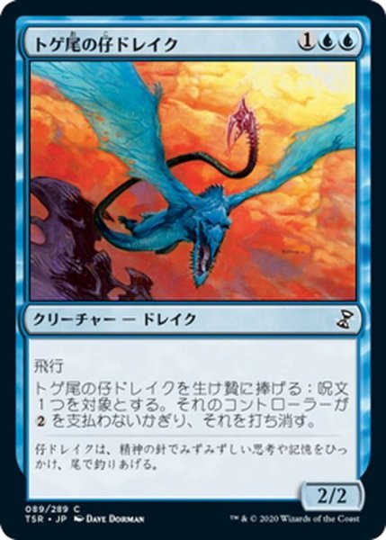 画像1: 【JPN】トゲ尾の仔ドレイク/Spiketail Drakeling[MTG_TSR_089C] (1)