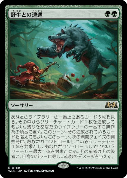 画像1: 【JPN】野生との遭遇/Feral Encounter[MTG_WOE_0169_R] (1)