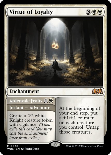 画像1: 【ENG】忠義の徳目/Virtue of Loyalty[MTG_WOE_0038_M] (1)