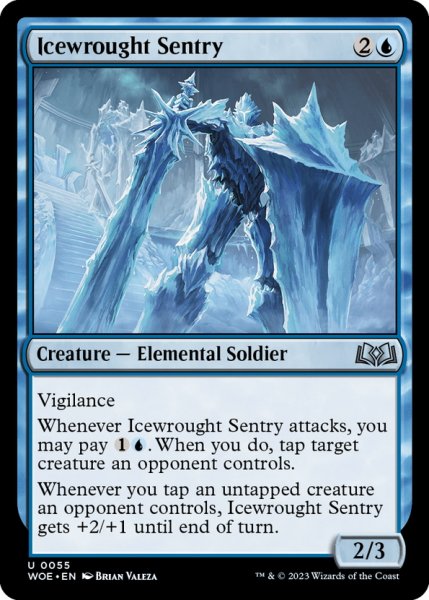 画像1: 【ENG】氷造の歩哨/Icewrought Sentry[MTG_WOE_0055_U] (1)