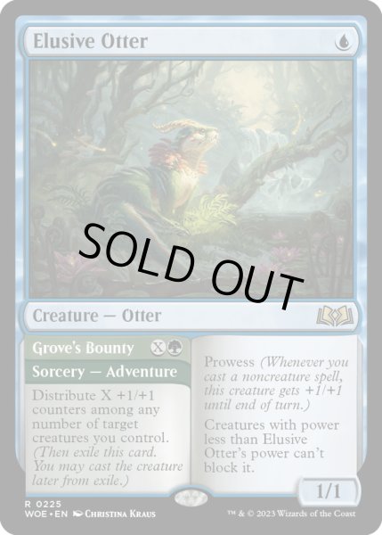 画像1: 【ENG】★Foil★神出鬼没のカワウソ/Elusive Otter[MTG_WOE_0225_R] (1)