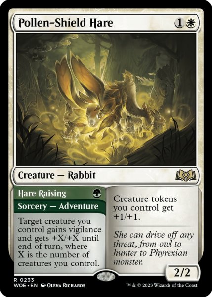 画像1: 【ENG】★Foil★花粉盾の兎/Pollen-Shield Hare[MTG_WOE_0233_R] (1)