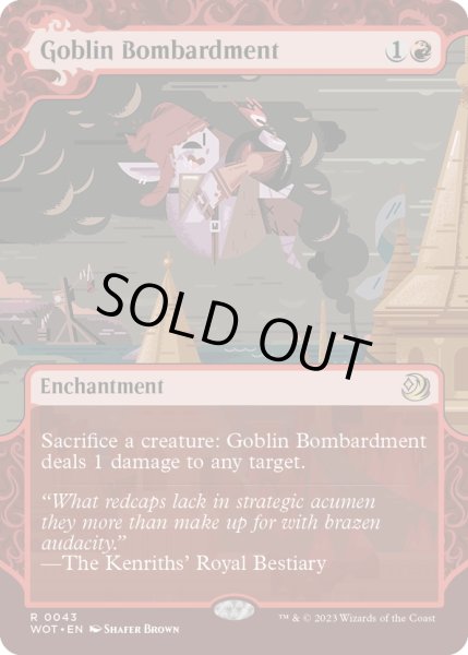 画像1: 【ENG】ゴブリンの砲撃/Goblin Bombardment[MTG_WOT_0043_R] (1)