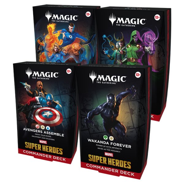 画像1: 【予約商品・全額前金制】【6/19(金)出荷分】マーベル スーパー・ヒーローズ 統率者デッキ 4種セット 英語 MAGIC The Gathering(各1個) [新品商品] (1)