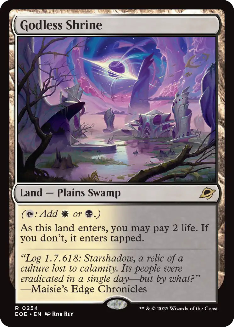 foil　初版「GPT」神無き祭殿/Godless Shrine　英語１枚 ENG】☆Foil☆神無き祭殿/Godless Shrine[MTG_EOE_0254_R